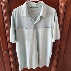 Under Armor Heat Gear Polo turquoise color